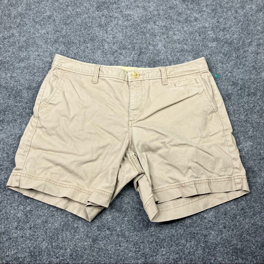 Dockers Shorts Womens Size 10 Tan Khaki Chino Stretch Casual Classic Summer